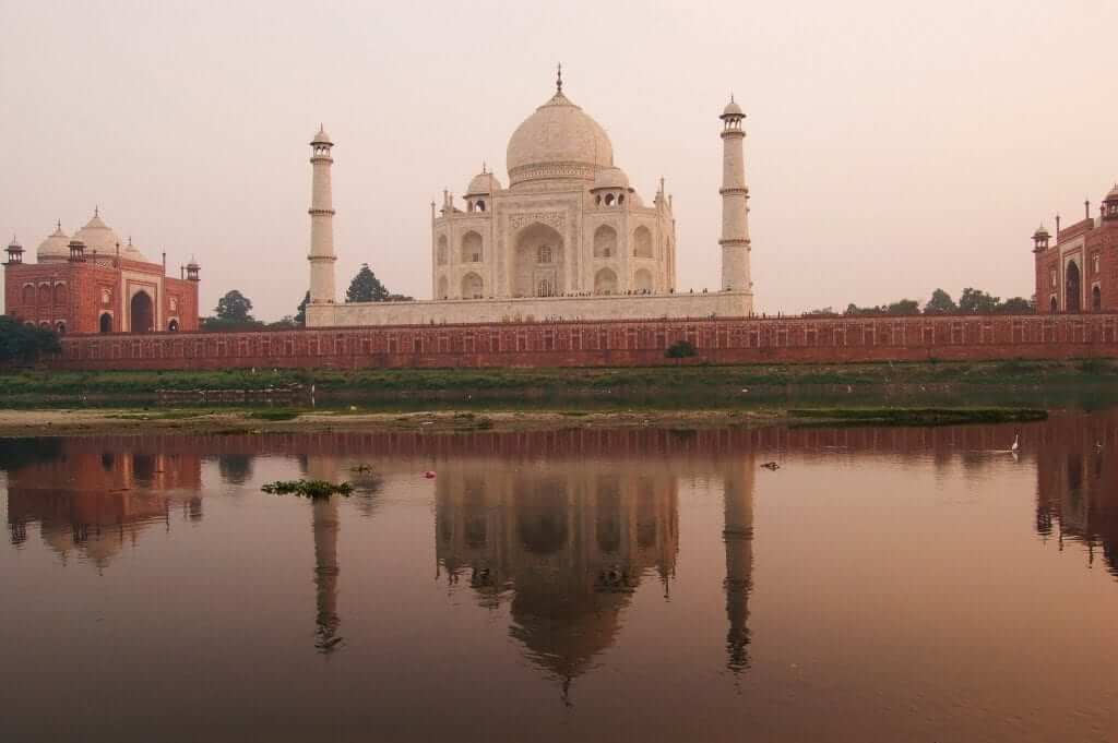 Agra Atardecer en el Taj Mahal