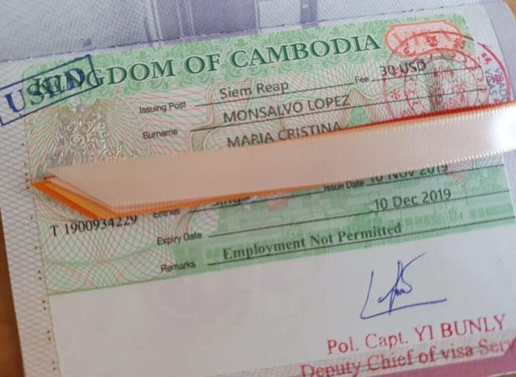 visado camboya